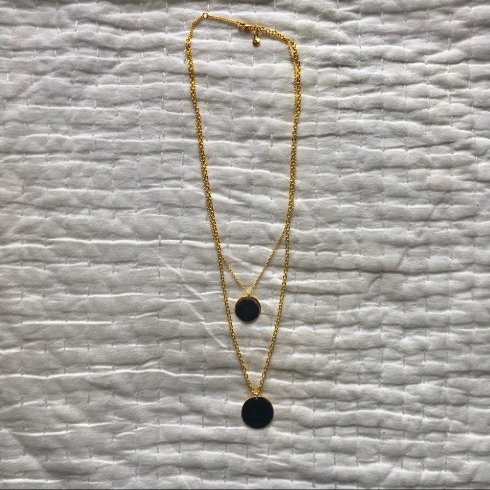 J. Crew double Chain Pendant Necklace